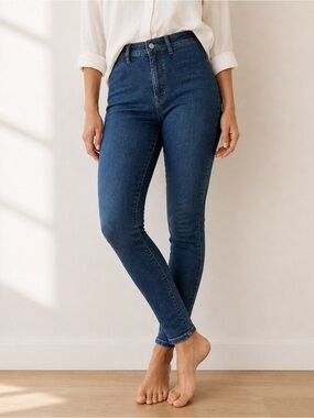 Everlane Way-High Clean Front Skinny Jeans 31 High Rise Minimal Sculpting Denim